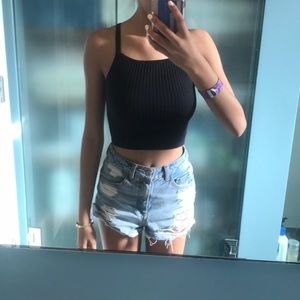 Rubbed, black BP tank top